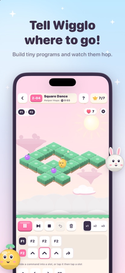 Build tiny programs and watch Wigglo hop